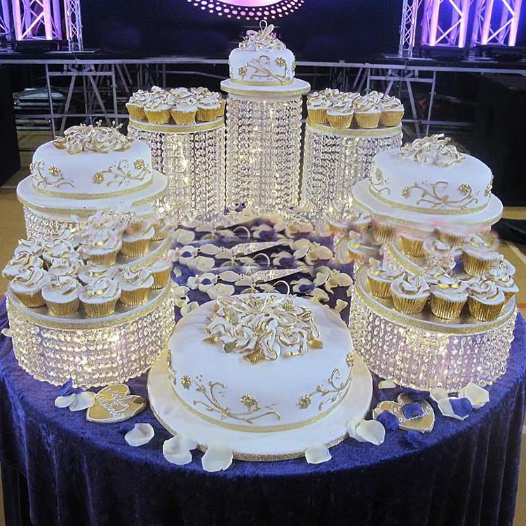 Crystal Flower Stand Wedding Centerpiece Artificial Flower Ball Stand Cake Stand Centerpieces for Wedding Table Decoration