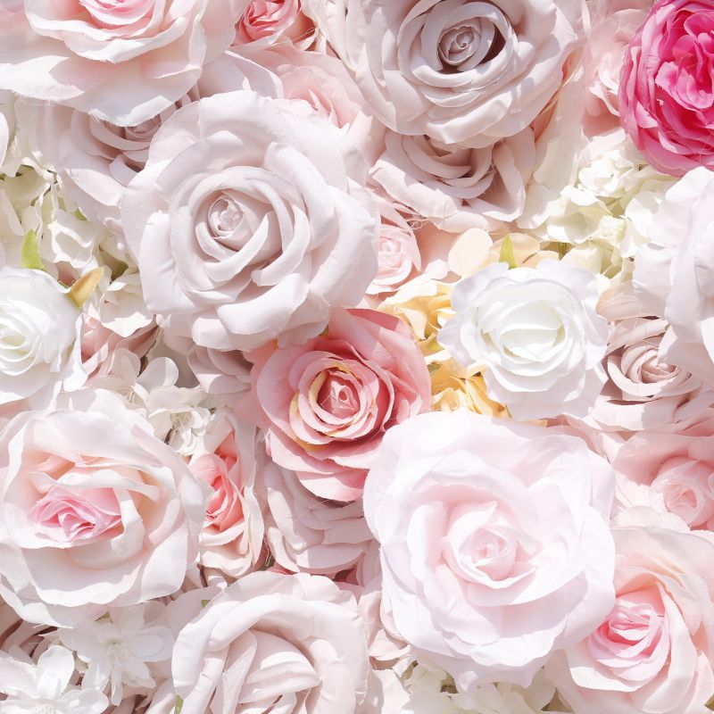 new arrival wedding party decoration artificial rose flower wall backdrop roll up 3d 5d floral 8ft x 8ft pink flower wall panel - Image 6