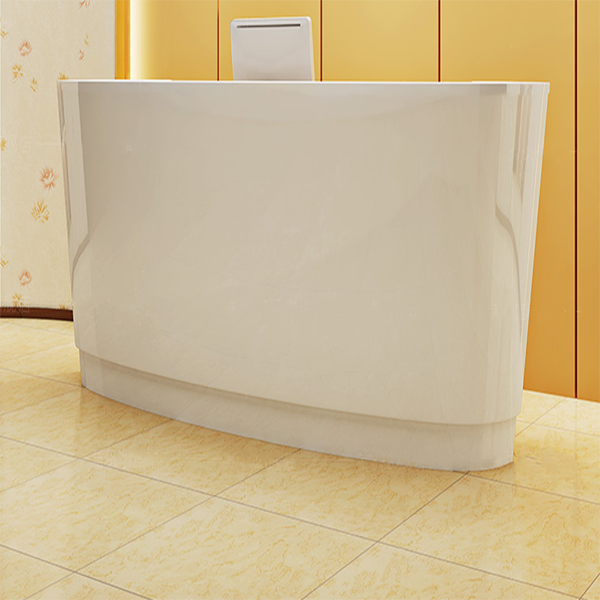 Best Selling Custom Size Hotel Office Reception Desk Beauty Salon Small Reception Table Nail Salon Circular Reception Counter - Image 2
