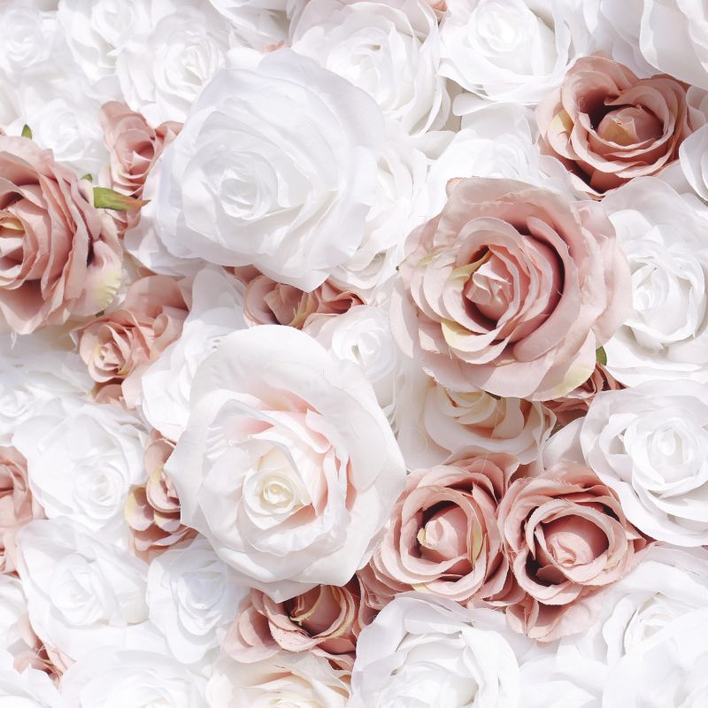 Custom 3D 5D Flower Wall Backdrop 8ftx8ft Event Wedding Decorative Artificial Silk Rose Floral Panel Roll Up Flower Wall Curtain - Image 4