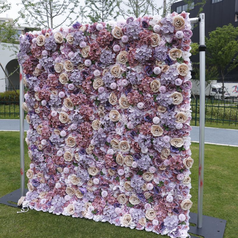 Hot Sale 3d Flower Wall Wedding Event Floral Backdrop Artificial Rose Flower Wall Panel For Garden Wedding Home Party Decoration - Image 2