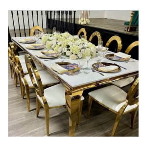 Home Kitchen Dinning Room 4/6/8 Seater metal dinning table set modern marble dinner table and chairs set dining room furniture