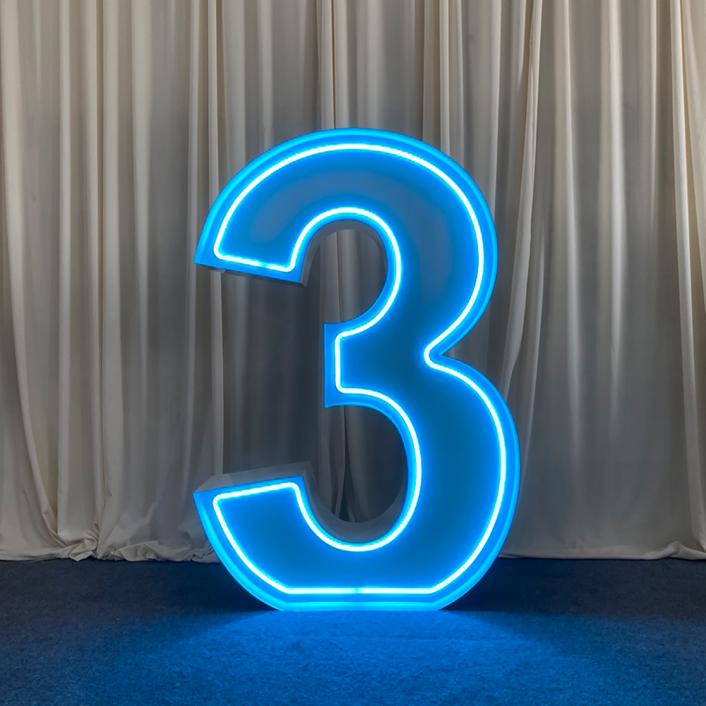 giant large big rgb light letters led RGB 3ft 4ft neon light up marquee letters numbers For Birthday Wedding Party Decoration - Image 3