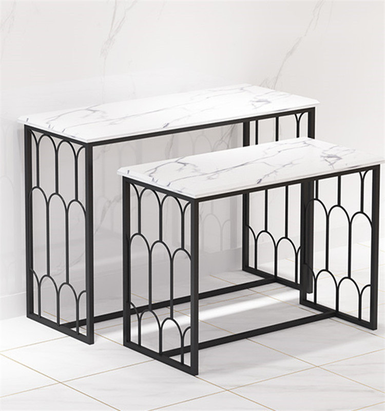 Best Quality Clothing Store Nesting Table Metal Shoes Display Table Handbag Storage Rack Boutique Shop Bag Showcase Nest Table - Image 3