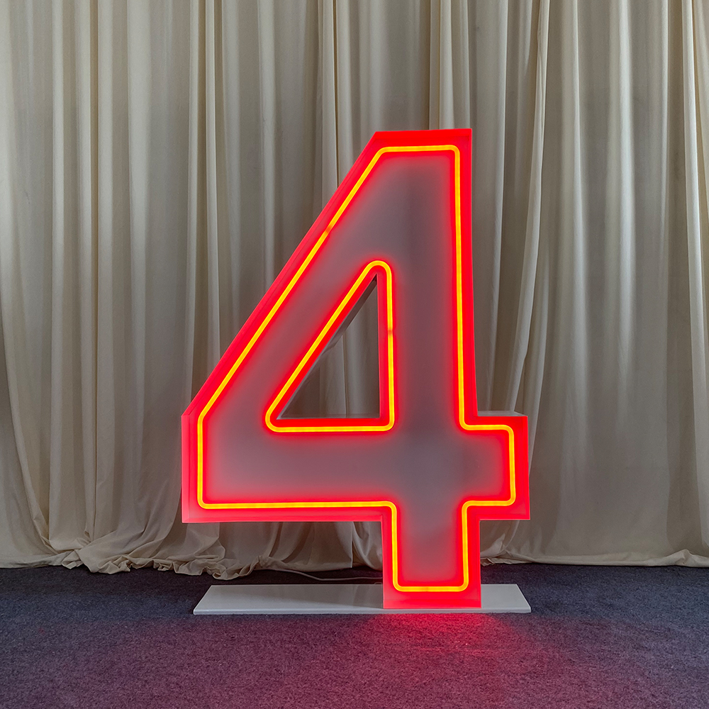 giant large big rgb light letters led RGB 3ft 4ft neon light up marquee letters numbers For Birthday Wedding Party Decoration - Image 4