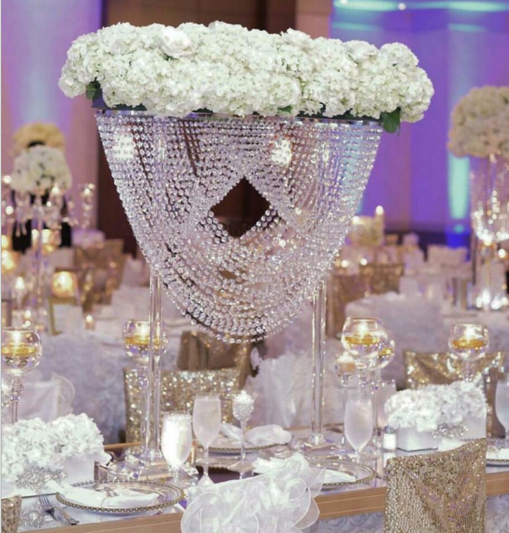 Crystal Flower Stand Wedding Centerpiece Artificial Flower Ball Stand Cake Stand Centerpieces for Wedding Table Decoration - Image 3