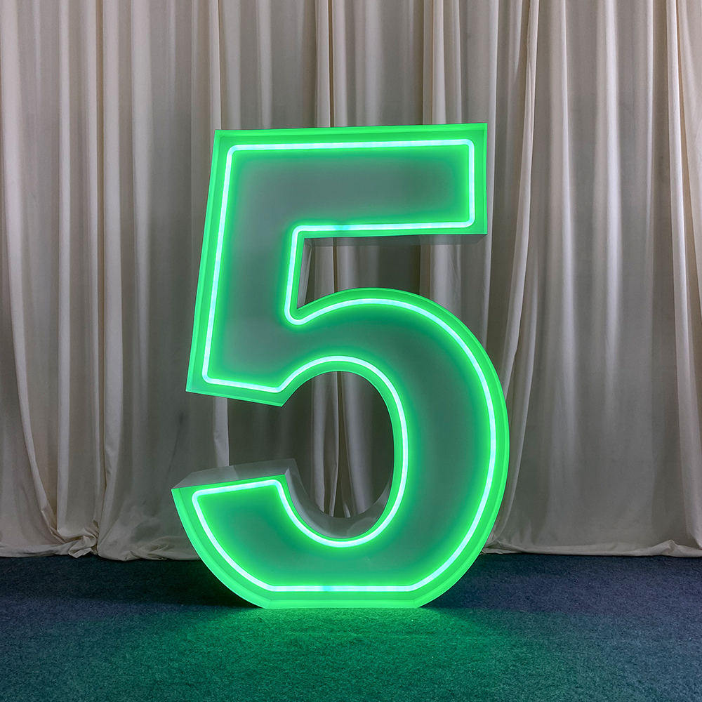 giant large big rgb light letters led RGB 3ft 4ft neon light up marquee letters numbers For Birthday Wedding Party Decoration - Image 6