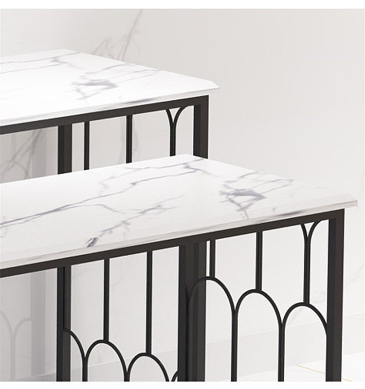 Best Quality Clothing Store Nesting Table Metal Shoes Display Table Handbag Storage Rack Boutique Shop Bag Showcase Nest Table - Image 5
