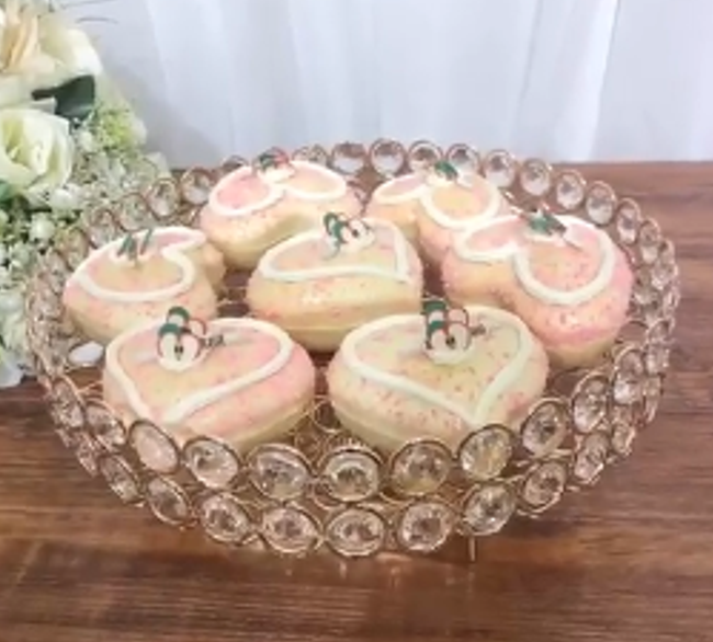 Wholesale Luxury Wedding Cake Stands Set Cake Snack Dessert Sweet Display Stand Crystal Metal Mirror Face Cake Stand Plates - Image 2