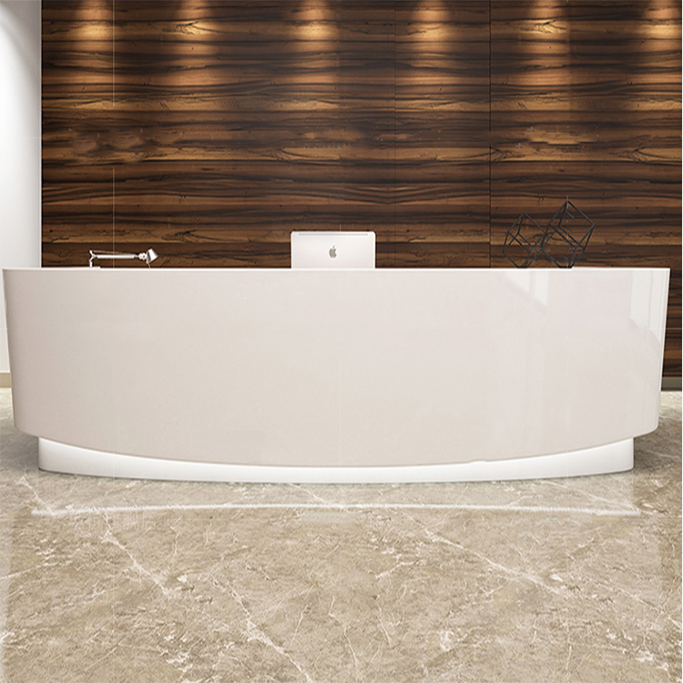 Best Selling Custom Size Hotel Office Reception Desk Beauty Salon Small Reception Table Nail Salon Circular Reception Counter - Image 3