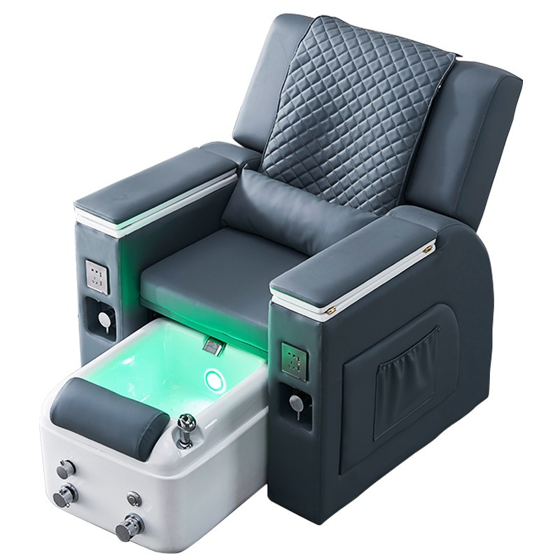 Modern Nail Salon Furniture Foot Spa Massage Electric Manicure Pedicure Chairs Luxury No Plumbing Pedicure Chair with Basin