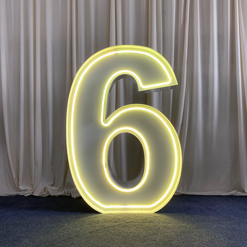 giant large big rgb light letters led RGB 3ft 4ft neon light up marquee letters numbers For Birthday Wedding Party Decoration - Image 2