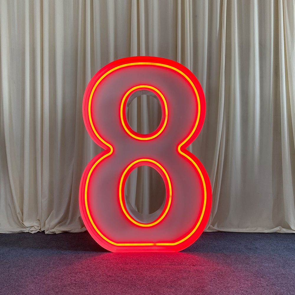 giant large big rgb light letters led RGB 3ft 4ft neon light up marquee letters numbers For Birthday Wedding Party Decoration - Image 5