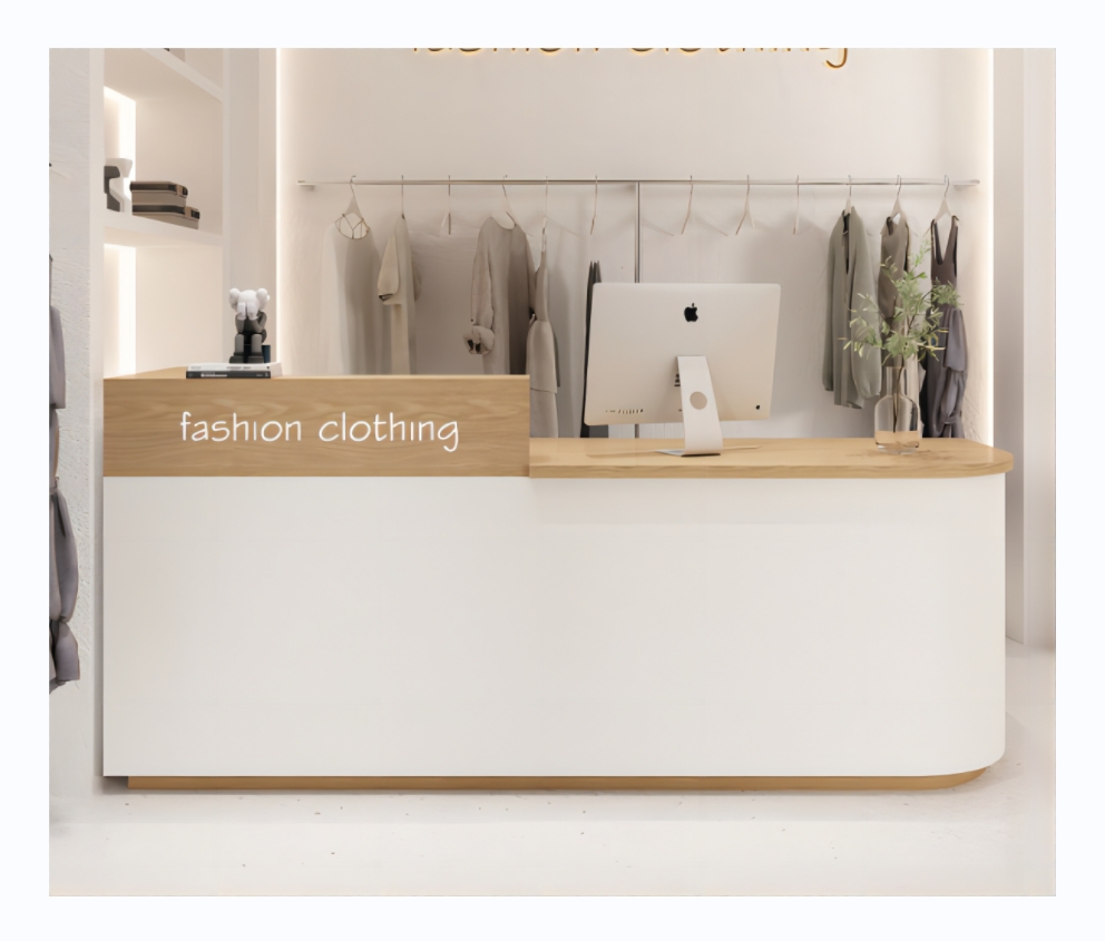 High Quality Office Hotel Reception Desk Beauty Salon Front Desk Boutique Clothing Shop Reception Counter and Checkout Counter - Image 2