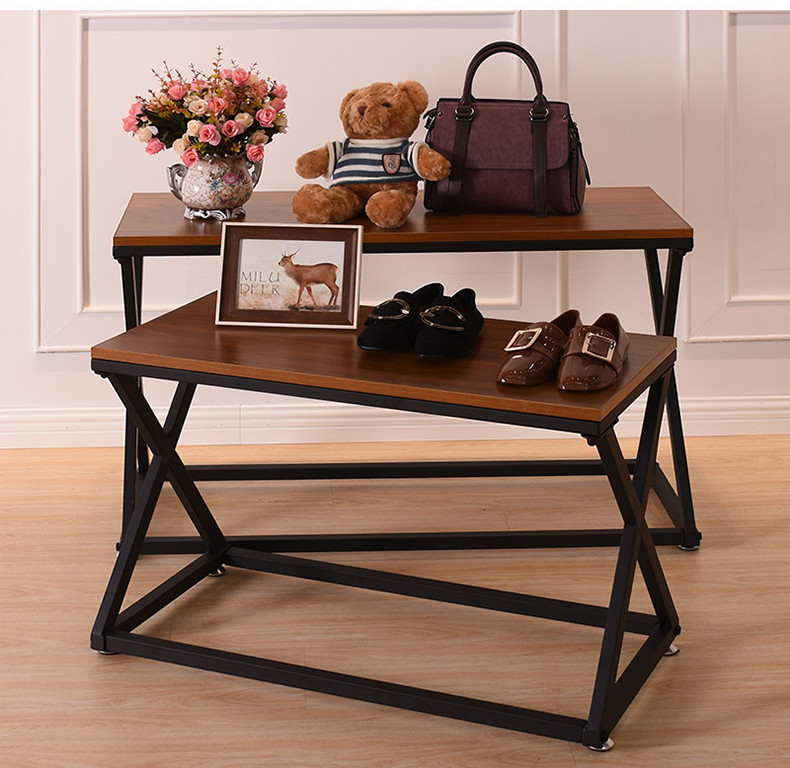 High End Clothing Store Nesting Display Table Shoes Bag Handbag Display Stand Boutique Shop Fixture Metal Nesting Display Table
