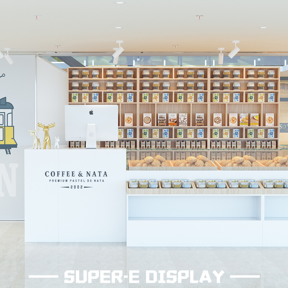 Customized Modern Sweet Food Display Mall Kiosk Stand Candy Shop Interior Design Bakery Cookie Food Store Design - Image 7