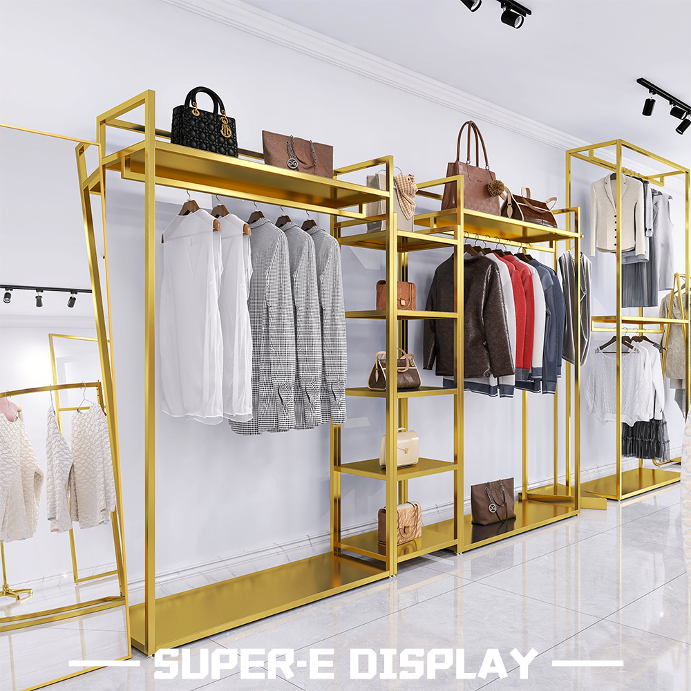 Trendy Fashion Retail Garment Boutique Shop Furniture Custom Wooden Women Clothes Display Racks for Clothing Store Design - Image 3