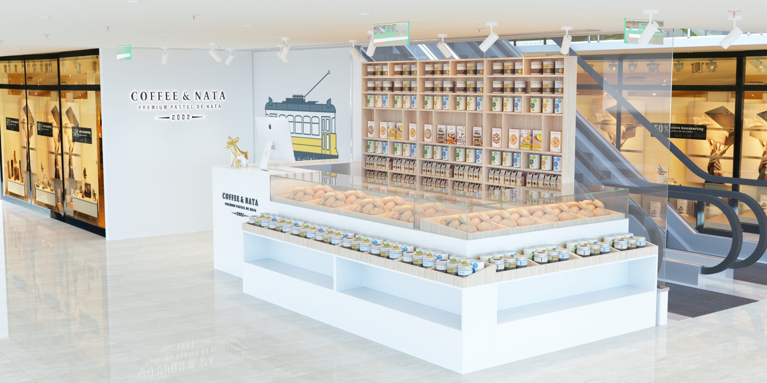 Customized Modern Sweet Food Display Mall Kiosk Stand Candy Shop Interior Design Bakery Cookie Food Store Design - Image 4