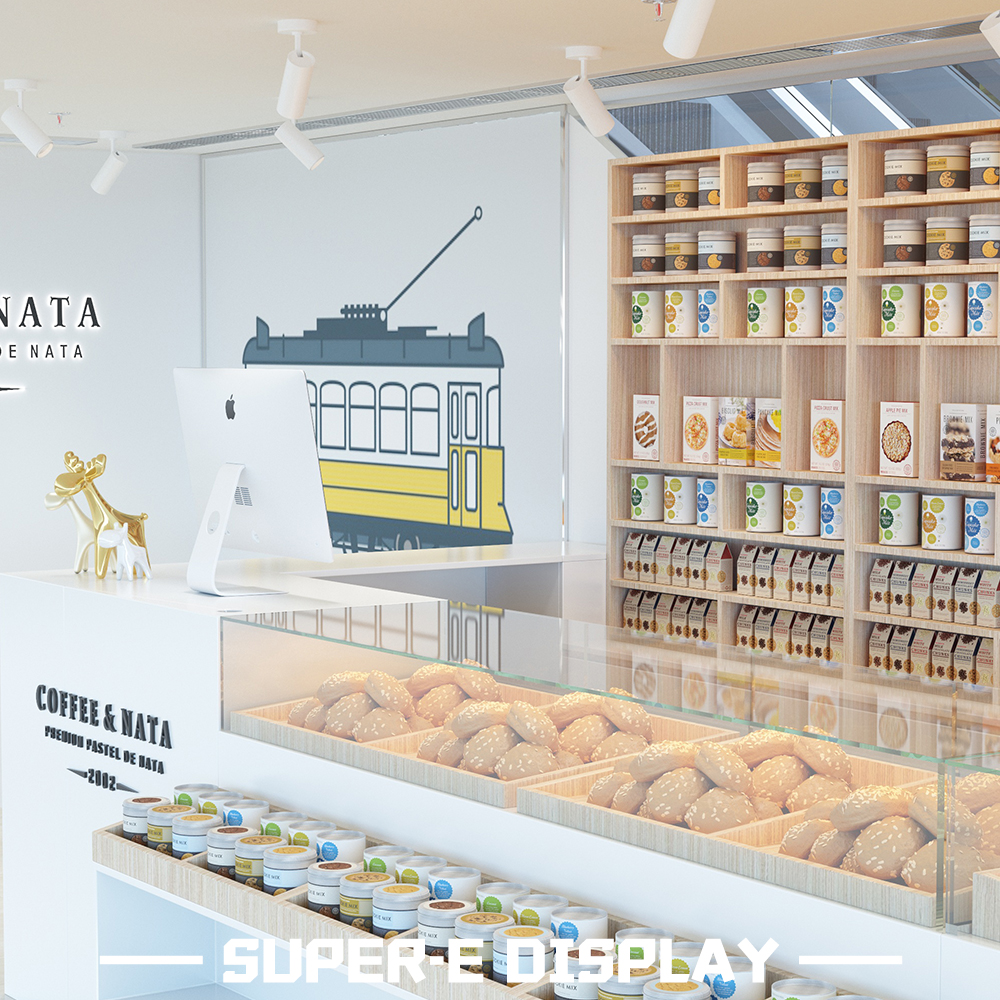 Morden Style Fast Food Kiosk Indoor Shopping Mall Coffee Kiosk Shop Sale Metal Frame Food Portable Restaurant Display Station