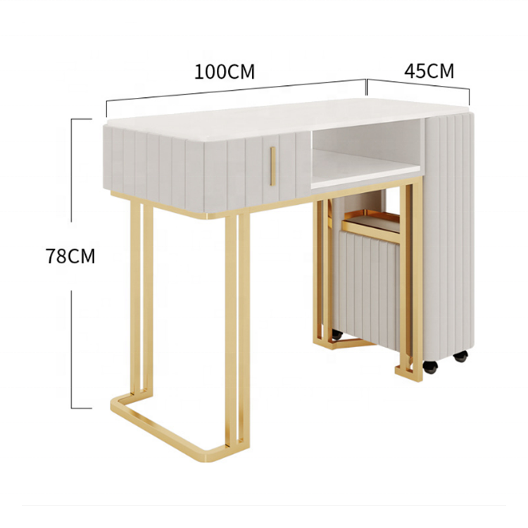 Nails Chair And Manicure Desk Long Table Nail Manicure Salon Table - Image 5