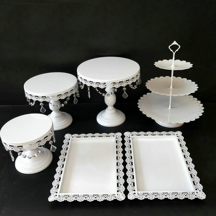Wedding Party Luxury Sweet Decor Metal Tier Cake Tray Stand Dessert Cake Stand Dessert Cupcake Display Pedestal Stand Set - Image 5