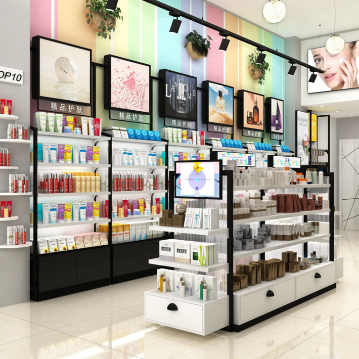 Cosmetics Beauty Shop Skincare Shop Display Stand Shelf Beauty Salon Display Cabinet Rack Makeup Cosmetic Product Display Racks - Image 2