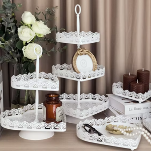 Wedding Party Luxury Sweet Decor Metal Tier Cake Tray Stand Dessert Cake Stand Dessert Cupcake Display Pedestal Stand Set