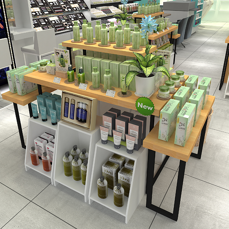 OEM Skincare Display Cabinet Decoration Wholesale Custom Cosmetic Furniture Cosmetics Shop Interior Design Ideas - Image 4