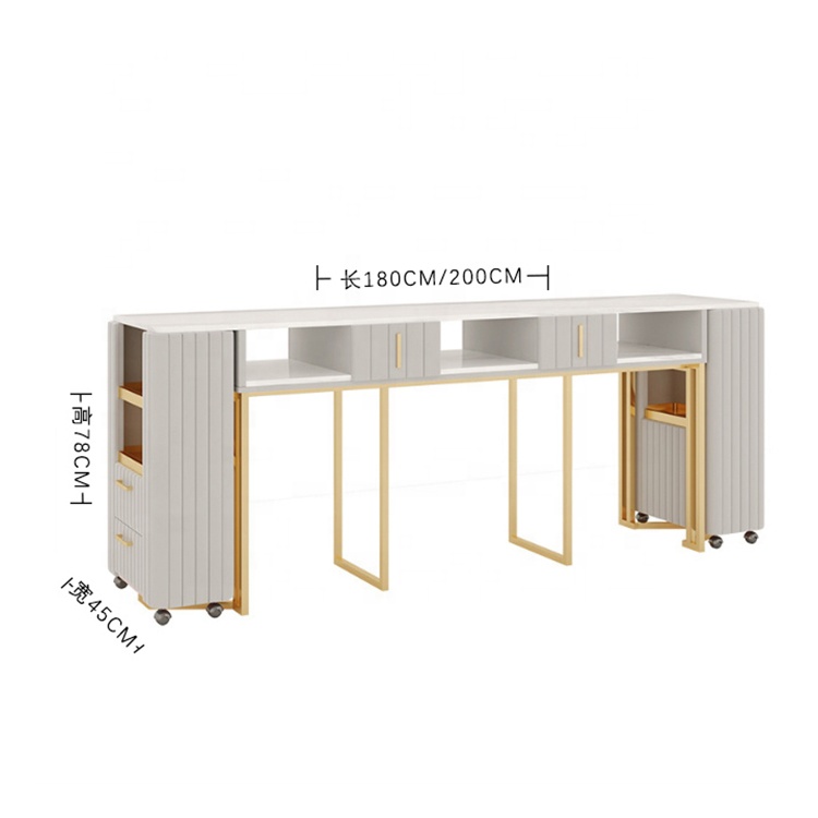 Nails Chair And Manicure Desk Long Table Nail Manicure Salon Table - Image 6
