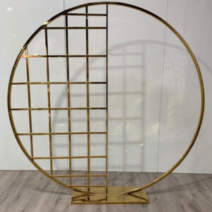 Wedding Decoration Gold Round Backdrop gold stainless steel metal Circle wedding backdrop flower stand for display event party