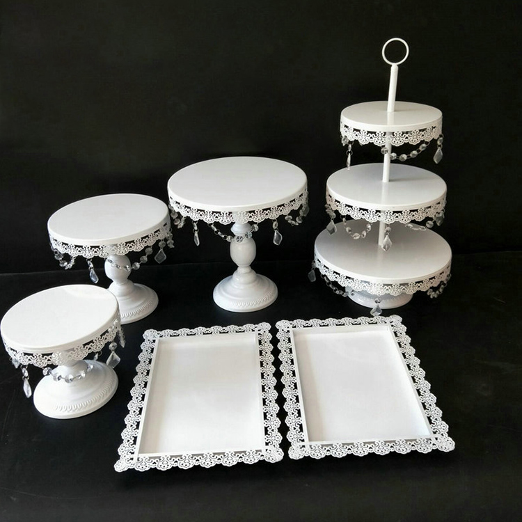 Wedding Party Luxury Sweet Decor Metal Tier Cake Tray Stand Dessert Cake Stand Dessert Cupcake Display Pedestal Stand Set - Image 4