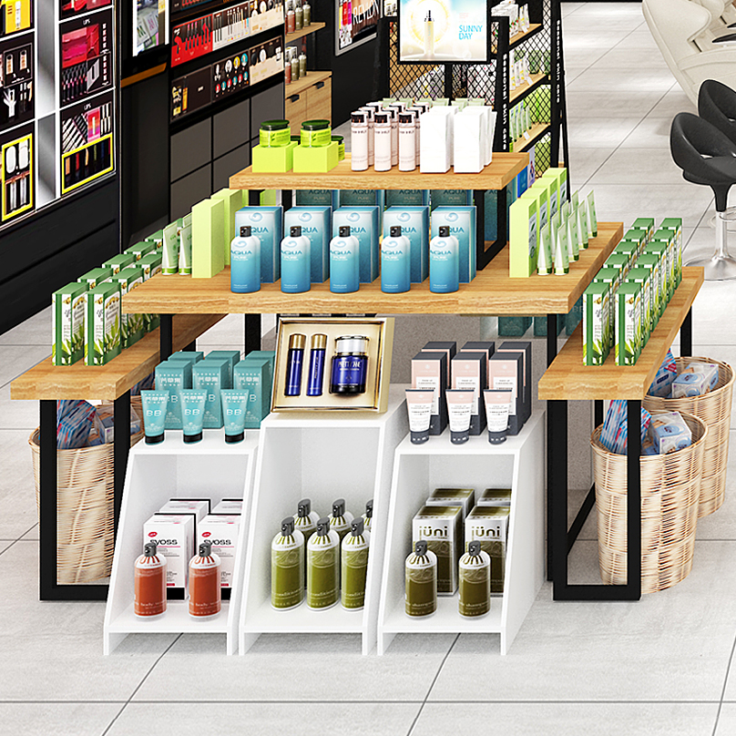 OEM Skincare Display Cabinet Decoration Wholesale Custom Cosmetic Furniture Cosmetics Shop Interior Design Ideas - Image 5