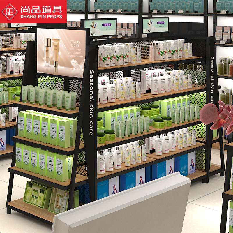 OEM Skincare Display Cabinet Decoration Wholesale Custom Cosmetic Furniture Cosmetics Shop Interior Design Ideas