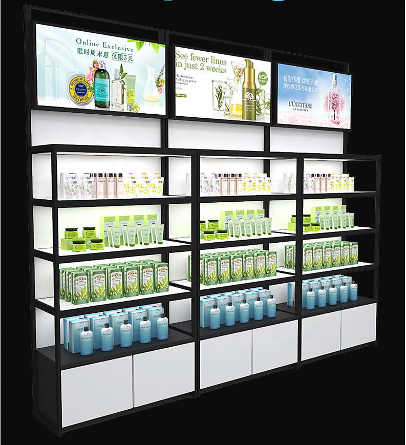 Makeup Shop Display Stand Equipment Cosmetic Store Racks Shelf