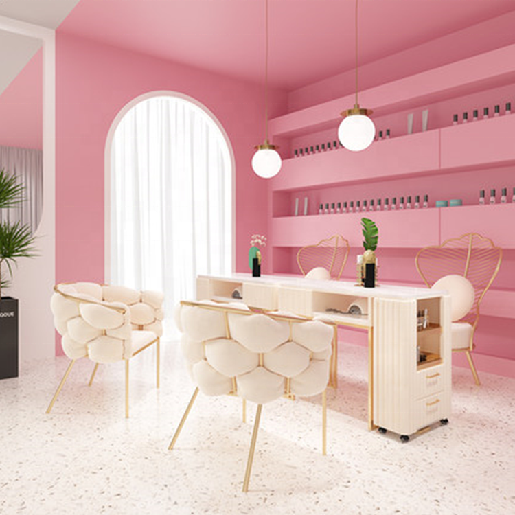 Nails Chair And Manicure Desk Long Table Nail Manicure Salon Table - Image 2