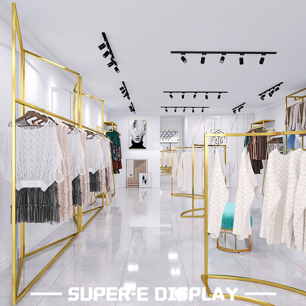 Trendy Fashion Retail Garment Boutique Shop Furniture Custom Wooden Women Clothes Display Racks for Clothing Store Design - Image 6