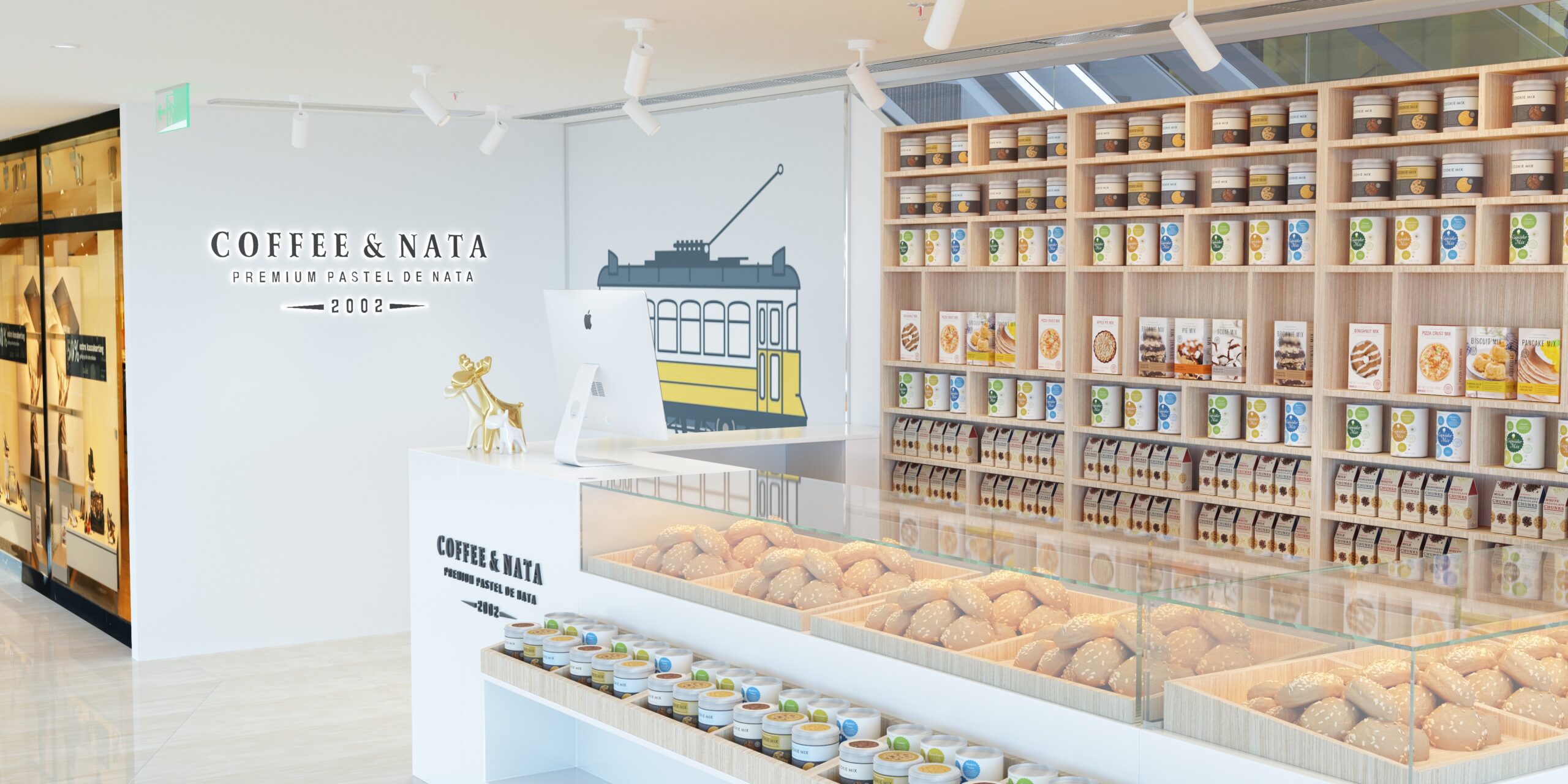 Customized Modern Sweet Food Display Mall Kiosk Stand Candy Shop Interior Design Bakery Cookie Food Store Design - Image 5