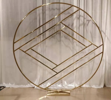 Wedding Decoration Gold Round Backdrop gold stainless steel metal Circle wedding backdrop flower stand for display event party - Image 5