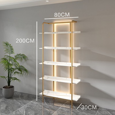 Wholesale Modern Store Cosmetic Retail Display Shelf LED Lights Cosmetic Display Stand With Cabinet - Image 4