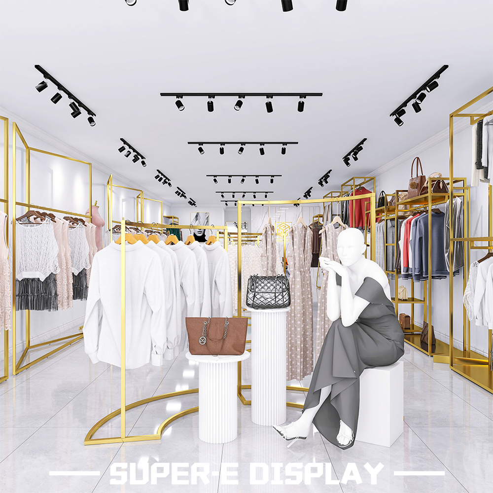 Trendy Fashion Retail Garment Boutique Shop Furniture Custom Wooden Women Clothes Display Racks for Clothing Store Design - Image 4