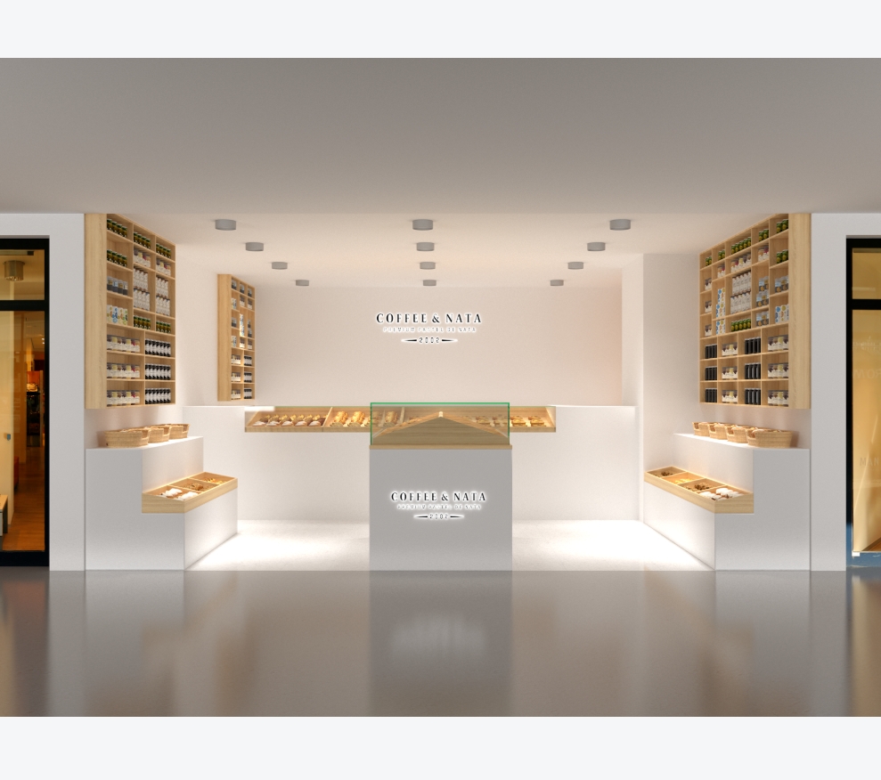 Commercial Desserts Bakery Shop Decoration Custom Coffee Sweet Store Display Counter Bakery Cake Shop Furniture