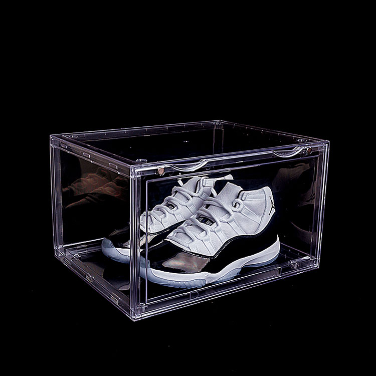 Wholesale Shop Shoe Clear Cases Transparent Acrylic Shoe Display Boxes