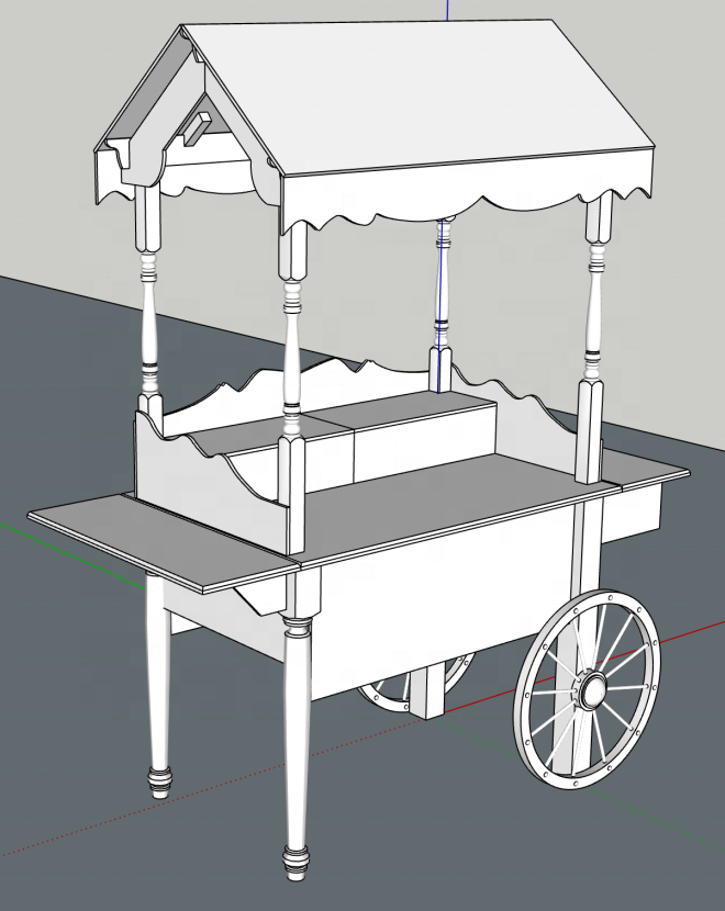 Hot Sale Cake Dessert Table Wooden Candy Cart for Wedding Party Decorations - Image 6