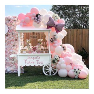 Hot Sale Cake Dessert Table Wooden Candy Cart for Wedding Party Decorations