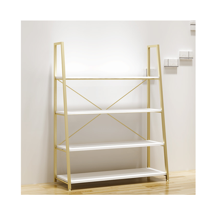 Clothing Store Shoes Bags Display Rack Selling Golden Multilayer Display Cabinet - Image 5