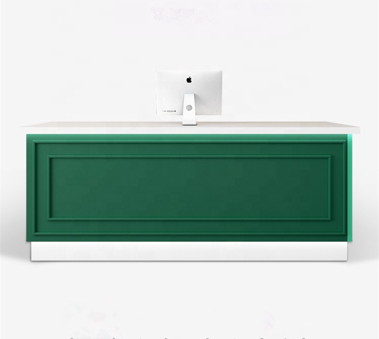 Cheap Price Modern White Spa Used Reception Table Beauty Salon Small Front Desk - Image 2