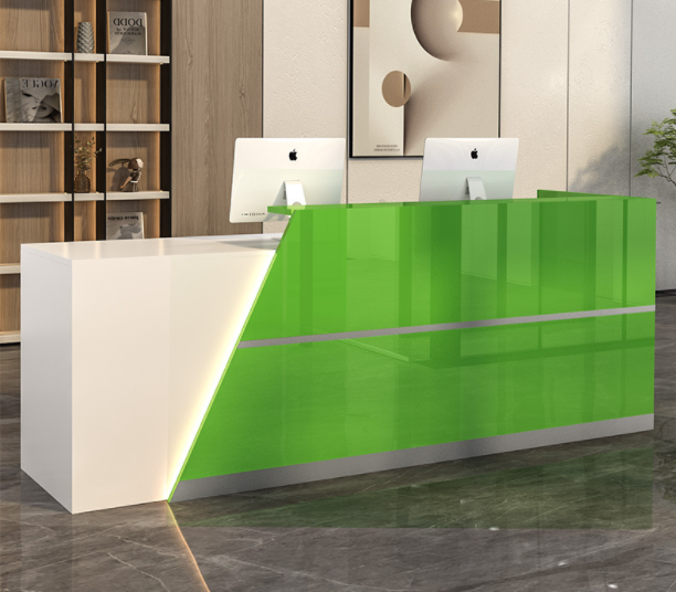 Custom Luxury Salon Reception Furniture Retail Clothing Wood Front Desk Cash Counter Design for Garment Shop - Image 2