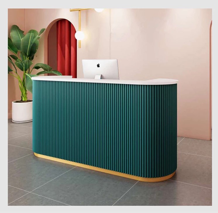 Wholesale Modern Reception Desk Small White Reception Desk for Retail Store