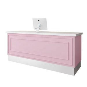 Cheap Price Modern White Spa Used Reception Table Beauty Salon Small Front Desk