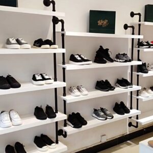 customized popular shop shoes display wall commercial shoes display shelves